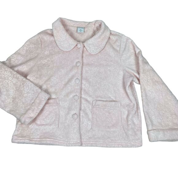 Go Softly 90s Pink Bed Jacket size Medium - Picture 1 of 7
